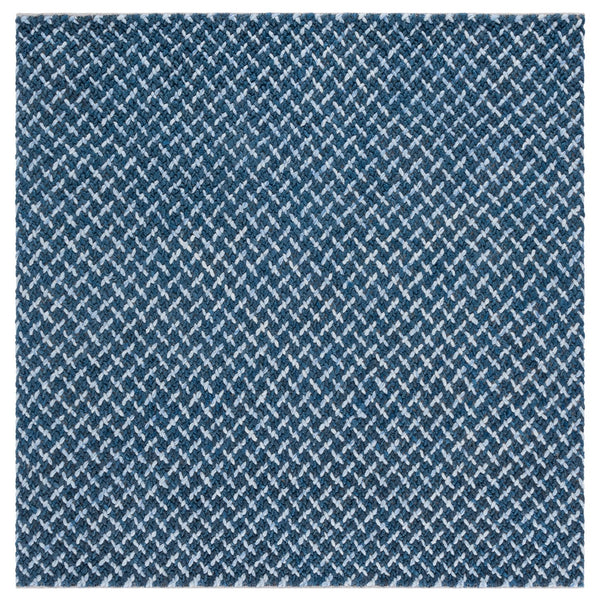 Safavieh Natural Fiber Couture 104f Modern Geometric Runner Rug - Elegant Hand Loomed Design For Your Home Blue ,Light Grey 45% Wool 30% Jute 20% Cotton 5% Polyster Nfc104m-6sq