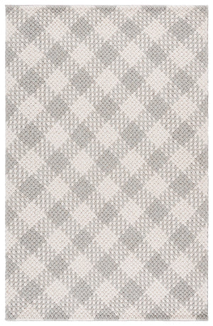 Safavieh Natural Handwoven Wool-Cotton Area Rug In Silver Ivory — Low-Profile, Durable, Modern Texture For Rooms 6'-0" x 9'-0" NFC105G-6