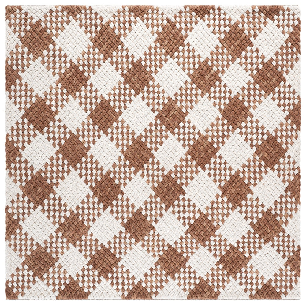 Safavieh Natural Handwoven Runner In Rust & Ivory — 70% Wool Blend, Low-Profile Durable Texture For Hallways 2'-3" x 8'-0" NFC105P-28