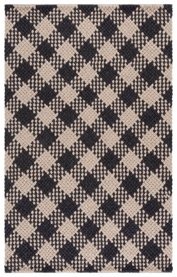 Safavieh Natural Handwoven Black & Beige Runner — Low-Profile 1/2" Pile, Wool-Cotton Blend For Durable Style And Comfort 2'-3" x 8'-0" NFC105Z-28