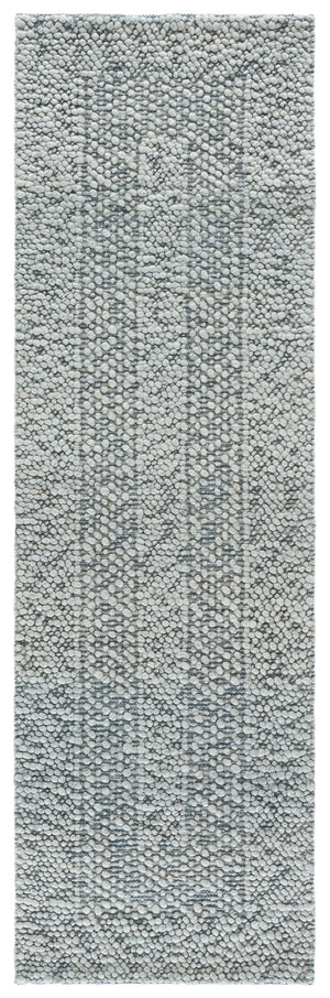 Safavieh Natural Handwoven Wool-Cotton Rug In Calming Blue And Ivory — Low-Profile, Durable, Scandinavian Chic 4'-0" x 6'-0" NFC106M-4