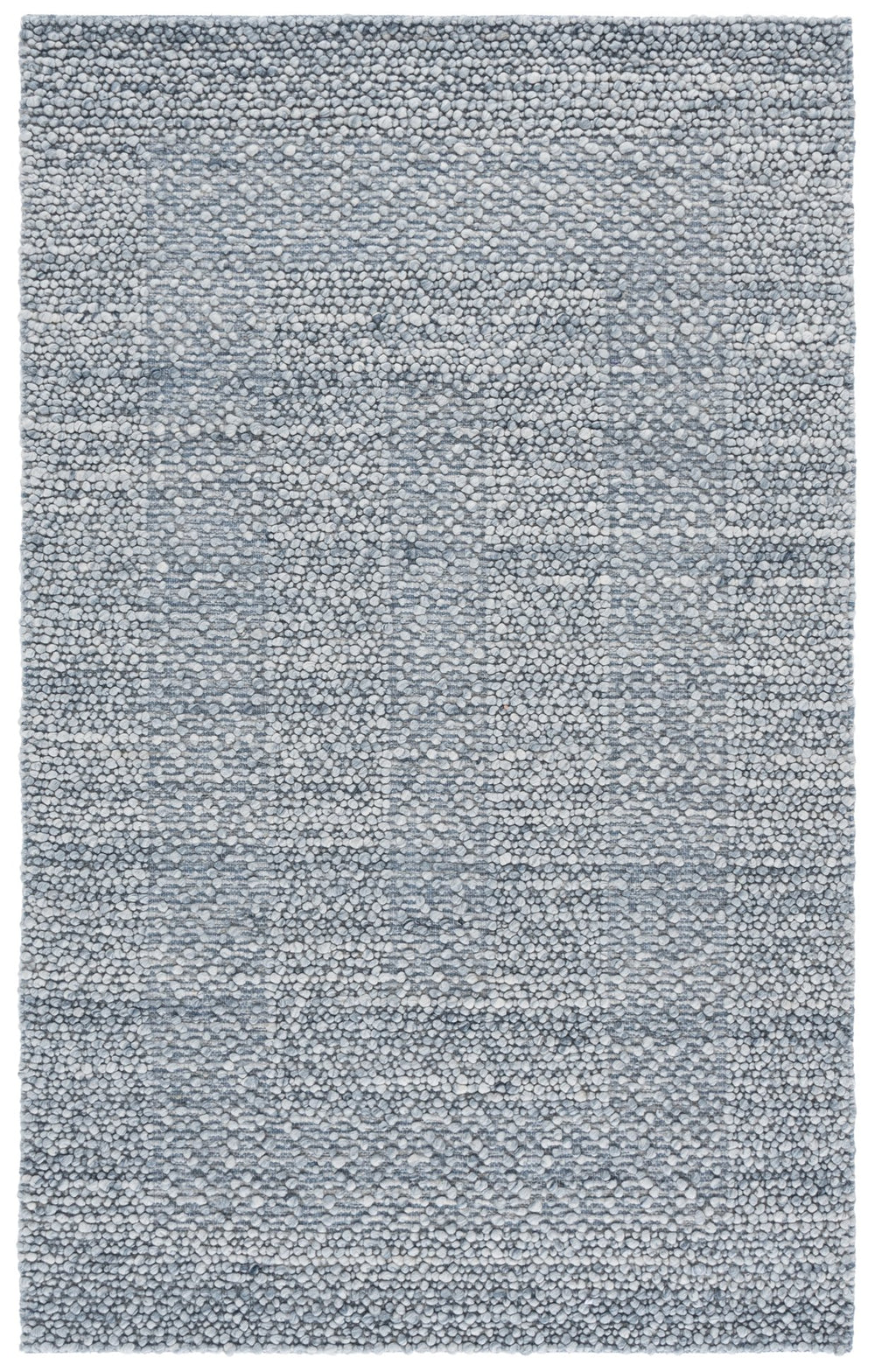 Safavieh Natural Handwoven Blue Ivory Area Rug — 70% Wool Low-Profile Flatweave, Durable Scandinavian Calmness 8'-0" x 10'-0" NFC106M-8