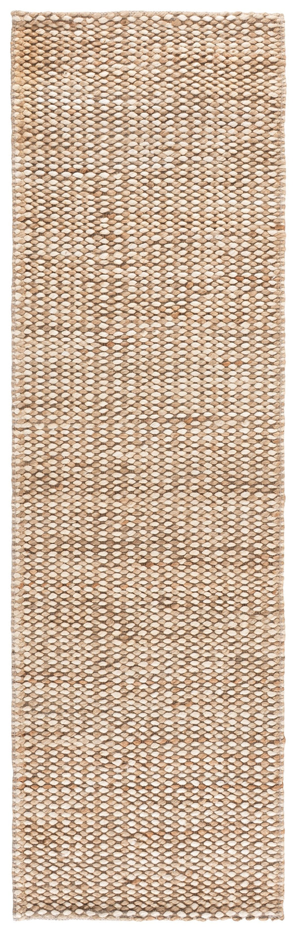 Safavieh Natural Handwoven Jute & Cotton Runner In Ivory — Durable Low-Profile Hallway Rug With Timeless Texture 2'-3" x 8'-0" NFC110A-28