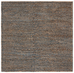Safavieh Natural Handwoven Jute-Cotton Area Rug — Coastal Blue & Natural Palette, Low-Profile Durable Style 8'-0" x 10'-0" NFC110M-8