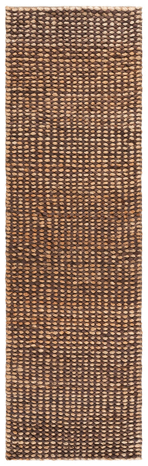 Safavieh Natural Handwoven Jute & Cotton Round Rug — Sustainable Low-Profile Natural Brown Texture For Living Areas 6'-0" x 6'-0" NFC110T-6R