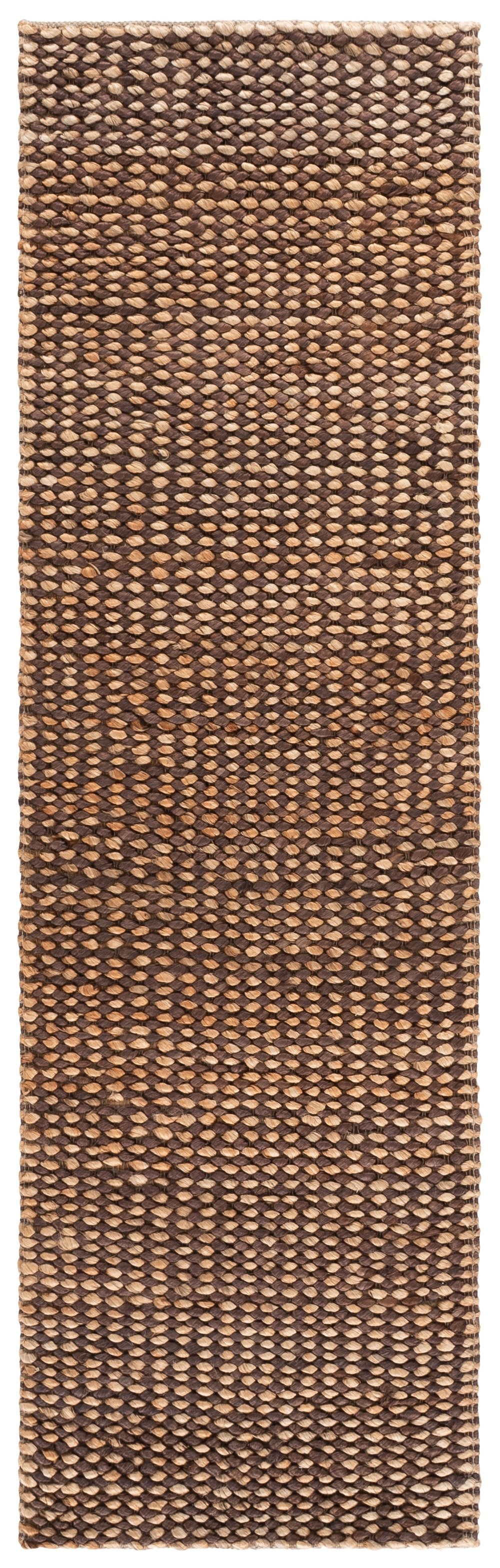 Safavieh Natural Handwoven Jute Cotton Rug In Warm Brown — Sustainable Low-Profile Area Rug For Cozy Rooms 4'-0" x 6'-0" NFC110T-4