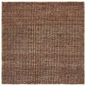 Safavieh Natural Handwoven Jute-Cotton Rug 5X8 Rustic Brown Neutral Runner — Eco-Friendly, Timeless Texture 5'-0" x 8'-0" NFC110T-5