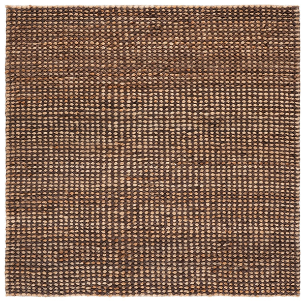 Safavieh Natural Handwoven Jute-Cotton Rug 5X8 Rustic Brown Neutral Runner — Eco-Friendly, Timeless Texture 5'-0" x 8'-0" NFC110T-5