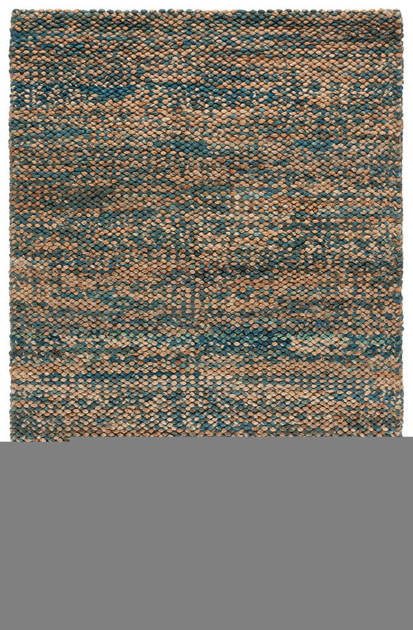 Safavieh Natural Handwoven Jute-Cotton Area Rug With Subtle Blue Accents — Low-Profile, Coastal Chic Texture 6'-0" x 9'-0" NFC111M-6