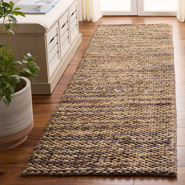 Safavieh Natural Handwoven Jute-Cotton Area Rug In Warm Brown — Eco-Friendly, Low-Profile Rustic Elegance 5'-0" x 8'-0" NFC111T-5
