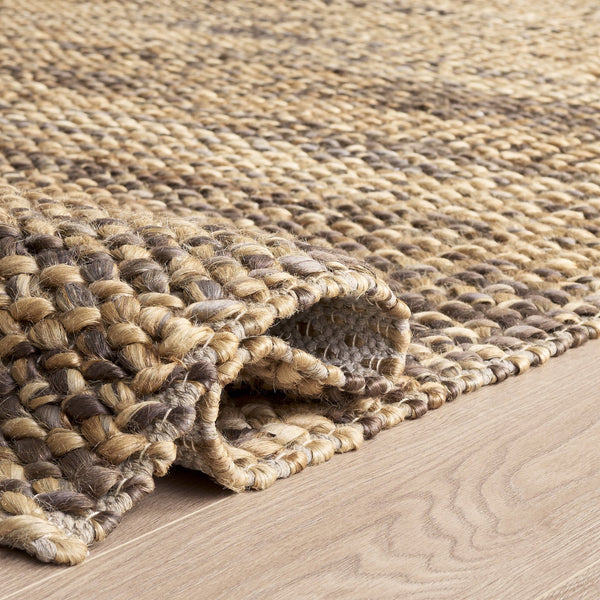 Safavieh Natural Handwoven Jute & Cotton Area Rug — 1/2" Low Pile, Artisanal Warm Brown Texture For Home Decor 6'-0" x 6'-0" NFC111T-6SQ