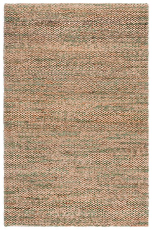 Safavieh Natural Handwoven Jute Runner Rug In Soothing Green & Natural Tones — Coastal, Durable, Low-Profile Elegance 2'-3" x 8'-0" NFC111Y-28