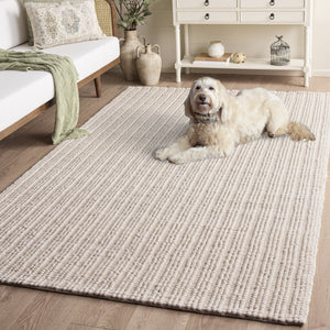 Safavieh Natural Handwoven Ivory Area Rug | 70% Wool Blend, Scandinavian Minimalist Design, Durable Soft Flat Pile 8'-0" x 10'-0" NFC112A-8