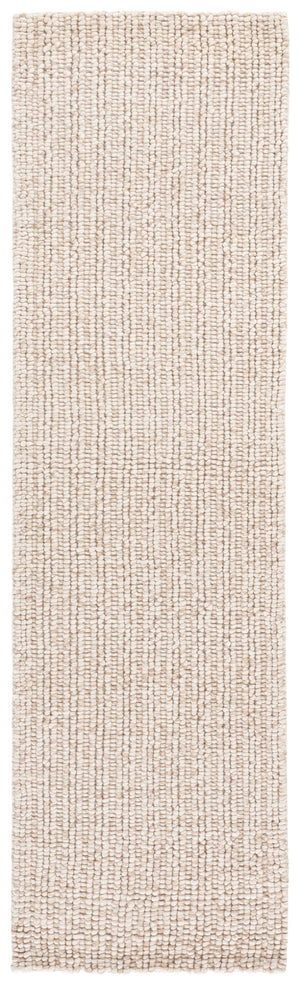 Safavieh Natural Handwoven Beige Area Rug — Minimalist Wool-Cotton Blend, Low-Profile Texture, Durable Artisanal Quality 6'-0" x 6'-0" NFC112B-6SQ