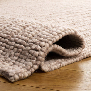 Safavieh Natural Handwoven Beige Area Rug — Minimalist Wool-Cotton Blend, Low-Profile Texture, Durable Artisanal Quality 6'-0" x 6'-0" NFC112B-6SQ