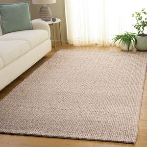 Safavieh Natural Handwoven Beige Area Rug — Minimalist Wool-Cotton Blend, Low-Profile Texture, Durable Artisanal Quality 6'-0" x 6'-0" NFC112B-6SQ