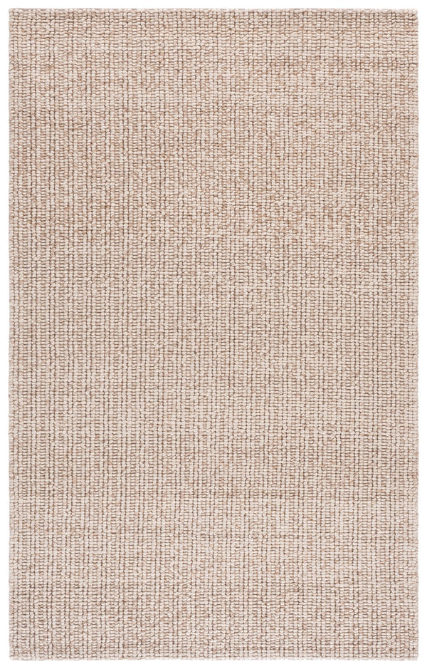 Safavieh Natural Handwoven Beige Area Rug — Minimalist Wool-Cotton Blend, Low-Profile Texture, Durable Artisanal Quality 6'-0" x 6'-0" NFC112B-6SQ