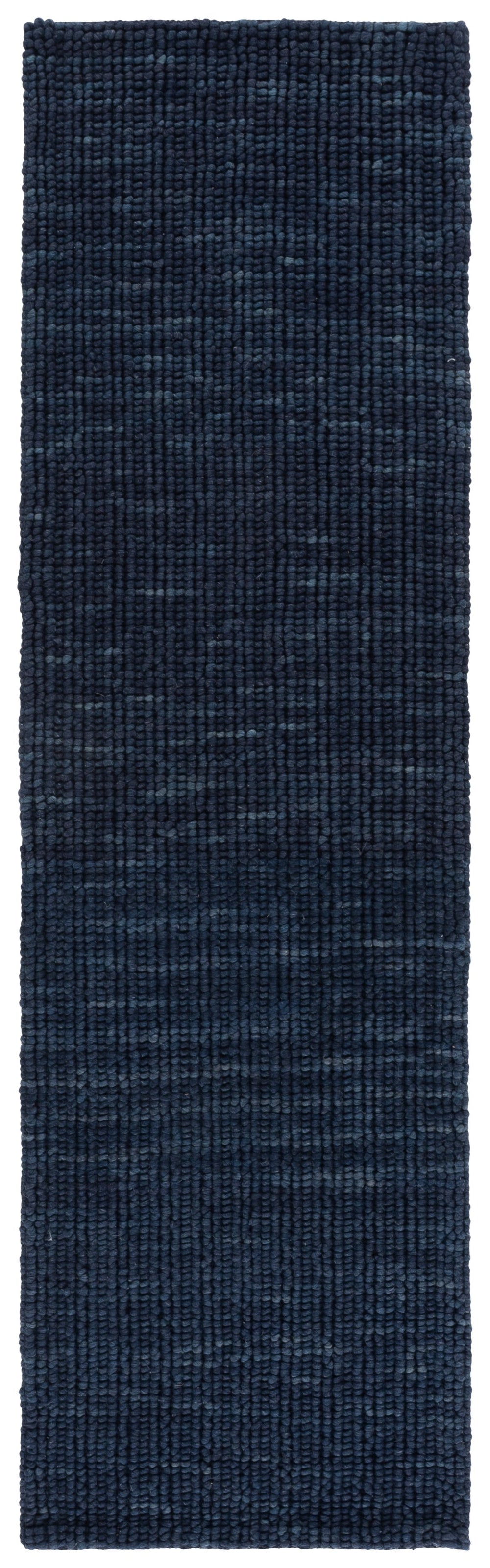 Safavieh Natural Handwoven Navy Area Rug, 6-Foot Round Wool-Cotton Blend, Low-Profile Luxury For Living Spaces 6'-0" x 6'-0" NFC112N-6R