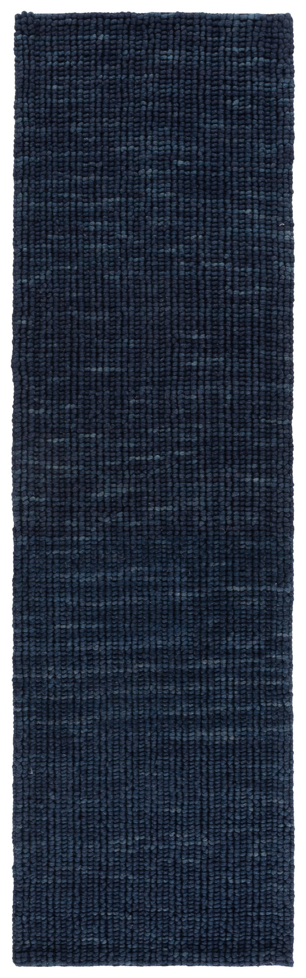 Safavieh Natural Handwoven Navy Area Rug, 6-Foot Round Wool-Cotton Blend, Low-Profile Luxury For Living Spaces 6'-0" x 6'-0" NFC112N-6R