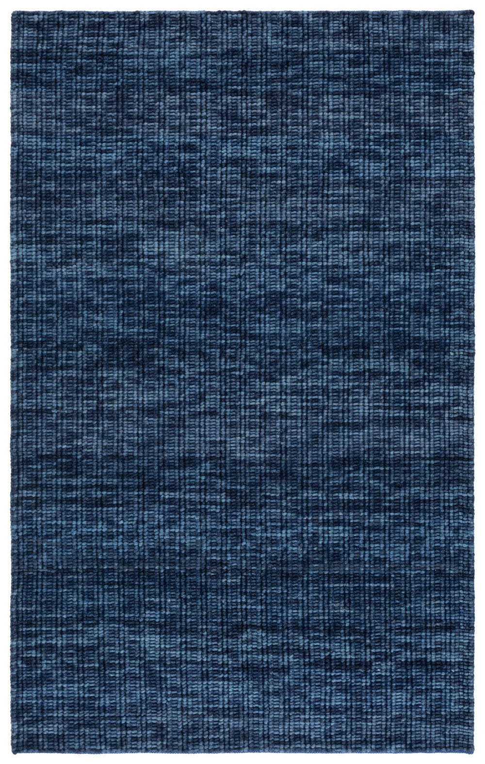 Safavieh Natural Handwoven Navy Area Rug, 6-Foot Round Wool-Cotton Blend, Low-Profile Luxury For Living Spaces 6'-0" x 6'-0" NFC112N-6R