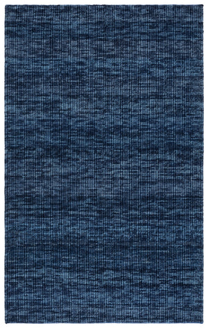 Safavieh Natural Handwoven Navy Blue Area Rug — Wool-Cotton Blend, Low-Profile 1/2" Pile, Scandinavian Chic 5'-0" x 8'-0" NFC112N-5