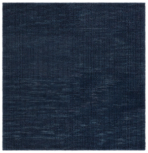 Safavieh Natural Handwoven Navy Blue Area Rug — Wool-Cotton Blend, Low-Profile 1/2" Pile, Scandinavian Chic 5'-0" x 8'-0" NFC112N-5