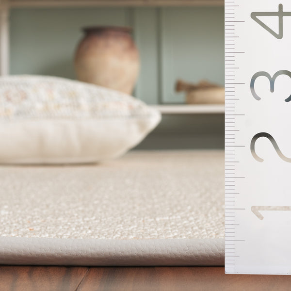 Safavieh Napa Stylish Faux Sisal Jacquard Weave Rug With Elegant Beige Border For Modern Home Décor Natural ,Beige Polypropylene + Polyuretheane Border Nfs148a-5