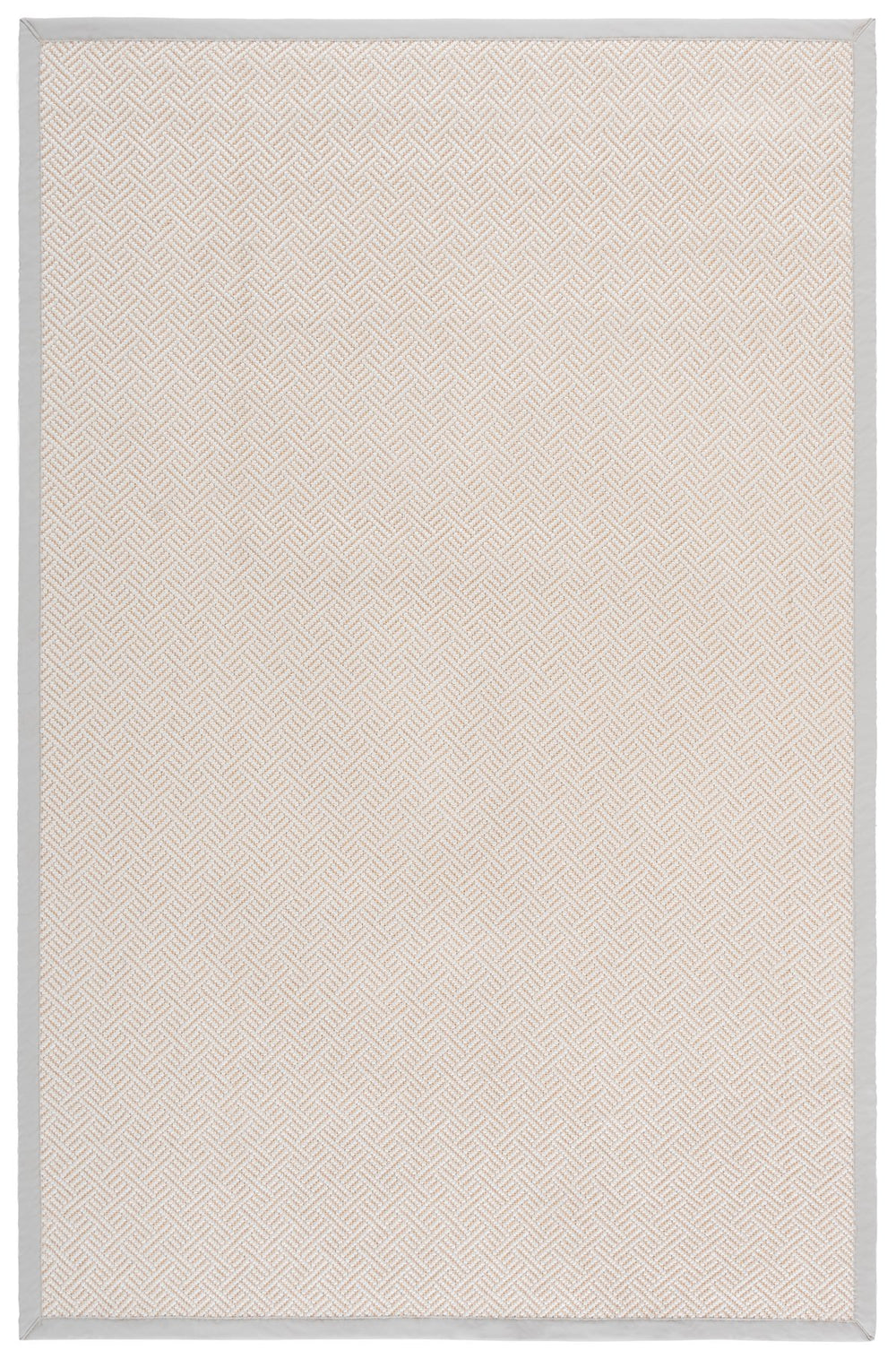 Safavieh Napa Stylish Faux Sisal Jacquard Weave Rug With Elegant Beige Border For Modern Home Décor Natural ,Beige Polypropylene + Polyuretheane Border Nfs148a-5