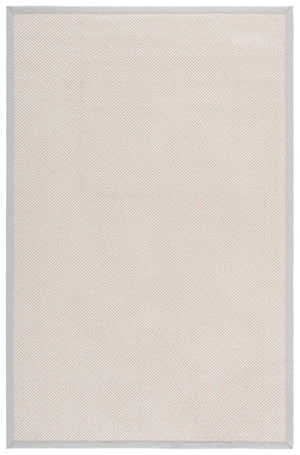 Safavieh Napa Stylish Faux Sisal Jacquard Weave Rug With Elegant Beige Border For Modern Home Décor Natural ,Beige Polypropylene + Polyuretheane Border Nfs148a-5