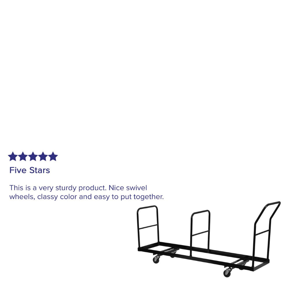 English Elm Kaden Vertical Storage Dolly for Folding Chairs – Heavy-Duty, 35 Chair Capacity for Easy Transport NG-DOLLY-309-35-GG