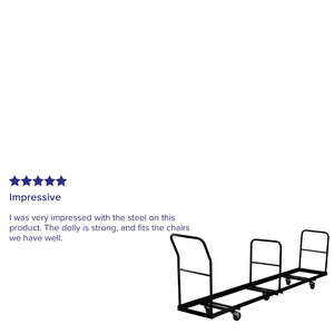 English Elm Kaden Vertical Storage Folding Chair Dolly - Heavy-Duty Steel, 50 Chair Capacity for Easy Transport NG-DOLLY-309-50-GG