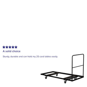 English Elm Neena Heavy-Duty Folding Table Dolly for 30''W x 72''D Tables - Effortless Transport & Setup! NG-DY3072-GG