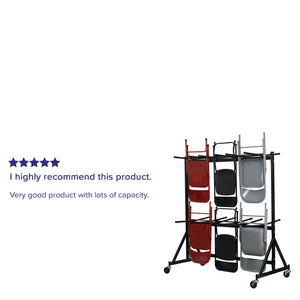 English Elm Pryor Heavy-Duty Hanging Folding Chair Truck for Easy Transport & Safe Storage in Events NG-FC-DOLLY-GG