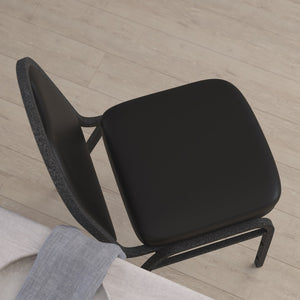 English Elm HERCULES Series Commercial-Grade 500 LB Capacity Dome-Back Stacking Banquet Chair for Events Black Vinyl/Silver Vein Frame NG-ZG10006-BK-SILVERVEIN-GG