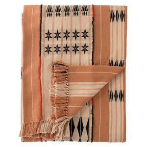Jaipur Living Jaipur Living Chang Cotton Hand-loomed Tribal Throw Artisan Woven Geometric Blush THR100342