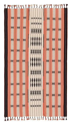 Jaipur Living Jaipur Living Chang Cotton Hand-loomed Tribal Throw Artisan Woven Geometric Blush THR100342