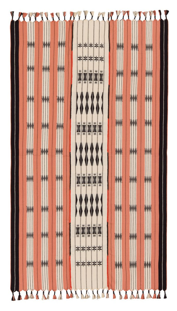 Jaipur Living Jaipur Living Chang Cotton Hand-loomed Tribal Throw Artisan Woven Geometric Blush THR100342
