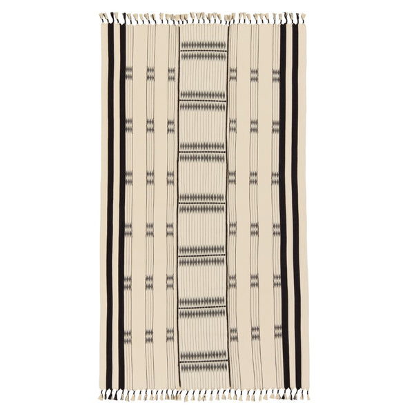 Jaipur Living Nagaland Throw Saramati Traditional Global Handmade Indoor Décor Cream 42"x72"