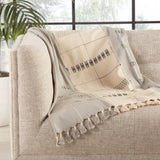 Jaipur Living Nagaland Throw Sekrenyi Traditional Global Handmade Indoor Décor Cream 42"x72"