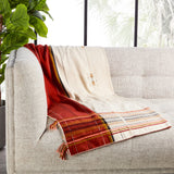 Jaipur Living Nagaland Throw Angami Traditional Global Handmade Indoor Décor Red 42"x72"