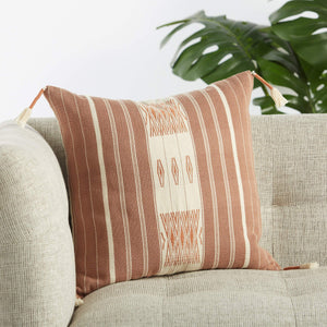 Jaipur Living Jaipur Living Handwoven Cotton Pillow Cover Naga Tribal Geometric Tassel Accent PLC102301