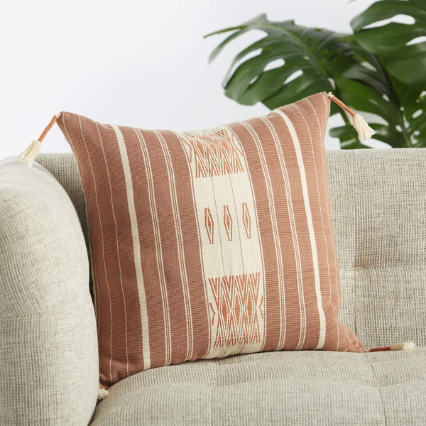 Jaipur Living Jaipur Living Lipila Cotton Loin Loom Tribal Geometric Fringe Tassel Throw Pillow Poly Fill PLW103511
