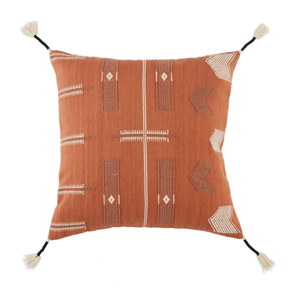 Jaipur Living Jaipur Living Handwoven Cotton Tribal Pillow Cover with Fringe Tassels Naga Artisan PLC102303