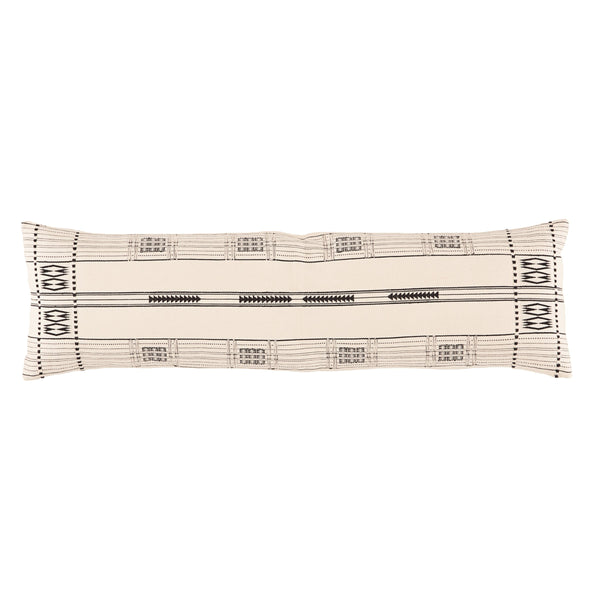 Jaipur Living Jaipur Living Zeliang Cotton Lumbar Cover Hand Loomed Tribal Geometric Tassel Pillow PLC102302
