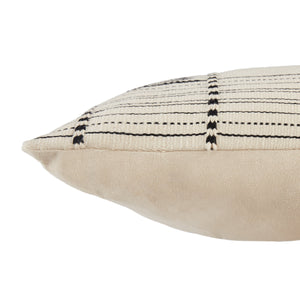 Jaipur Living Jaipur Living Zeliang Cotton Lumbar Cover Hand Loomed Tribal Geometric Tassel Pillow PLC102302