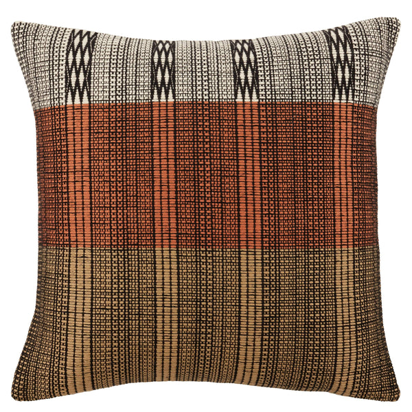 Jaipur Living Jaipur Living Nagaland Handwoven Cotton Tribal Geometric Throw Pillow Boho Accent Poly Fill PLW103683