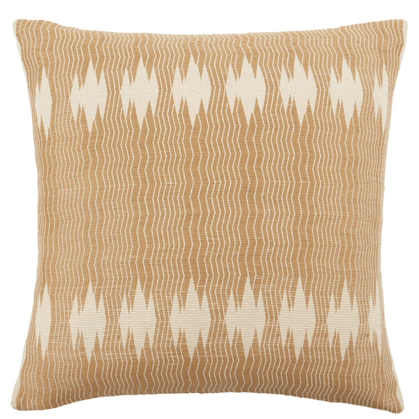 Jaipur Living Jaipur Living Handwoven Cotton Tribal Pillow Cover Artisan Loom Craft Bohemian Accent Tan PLC102413