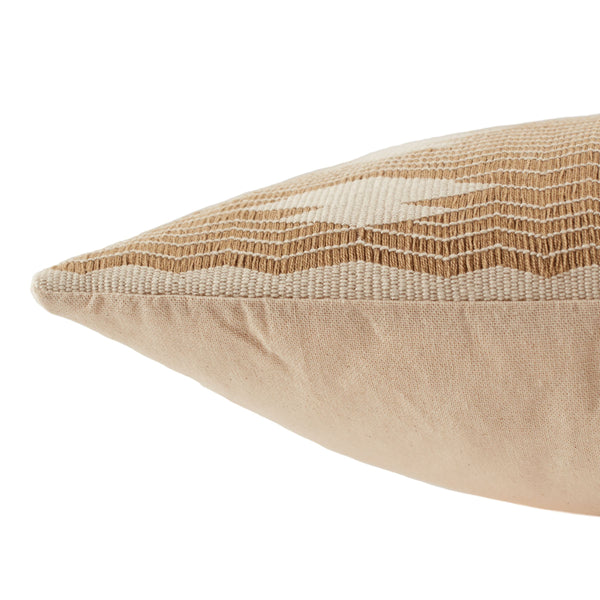 Jaipur Living Jaipur Living Handwoven Cotton Tribal Pillow Cover Artisan Loom Craft Bohemian Accent Tan PLC102413