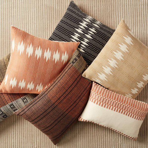 Jaipur Living Jaipur Living Letsami Handwoven Cotton Lumbar Pillow Naga Tribal Geometric Accent Down PLW103688