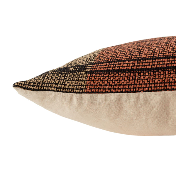 Jaipur Living Jaipur Living Patkai Cotton Lumbar Pillow Cover Naga Tribal Geometric Woven Artisan Tan PLC102415